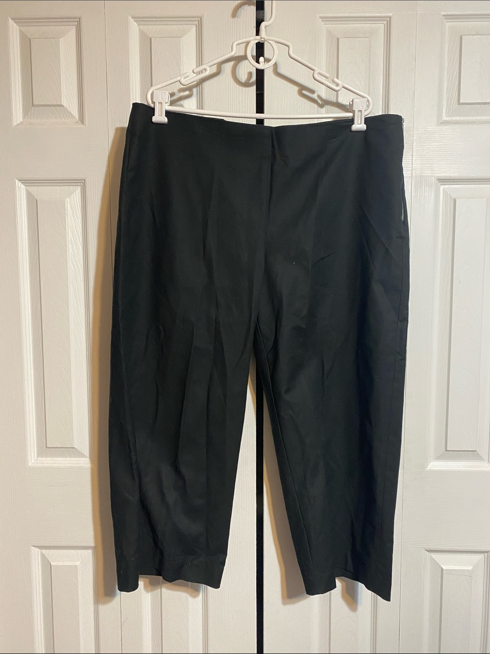 Lauren Ralph Lauren cotton NWT black wide leg crop pants size 18W